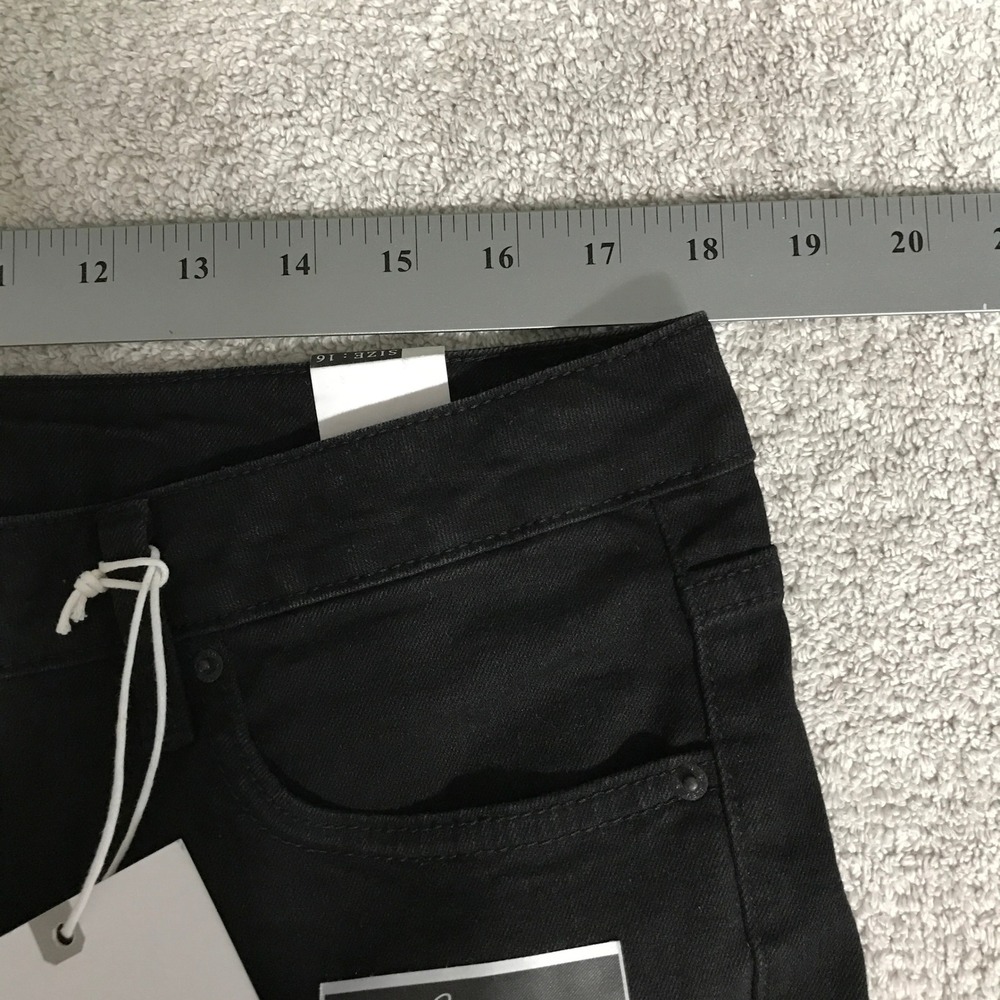 Billie Skinny Jeans Womens 16 Black Fit Solution High Rise Tummy Control Stretch - Picture 11 of 15